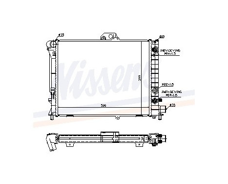 Radiator, engine cooling 64033A Nissens