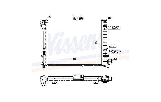 Radiator, engine cooling 64033A Nissens