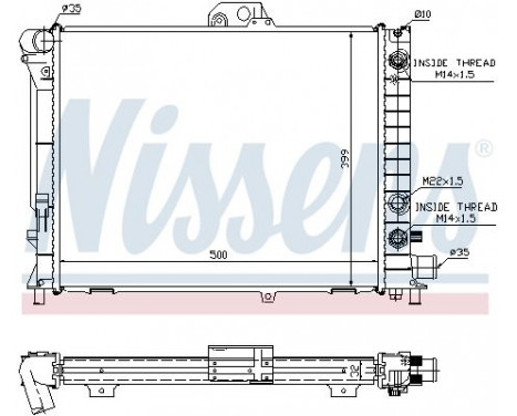 Radiator, engine cooling 64033A Nissens, Image 2