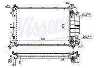 Radiator, engine cooling 64036A Nissens