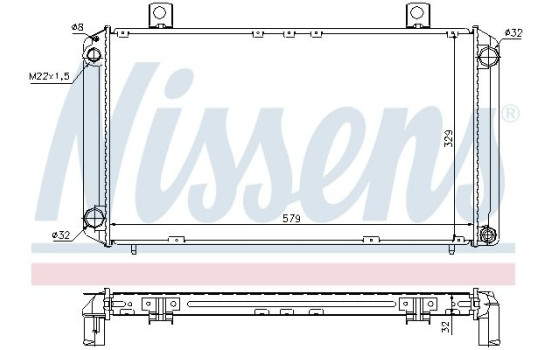 Radiator, engine cooling 64059A Nissens, Image 2