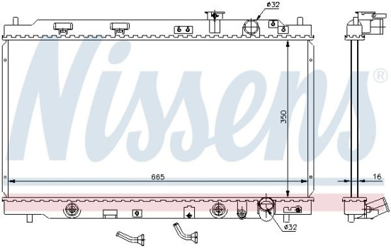 Radiator, engine cooling 640941 Nissens, Image 2