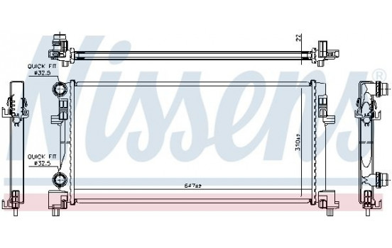 Radiator, engine cooling 64106 Nissens