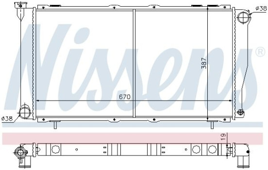 Radiator, engine cooling 64112 Nissens, Image 2