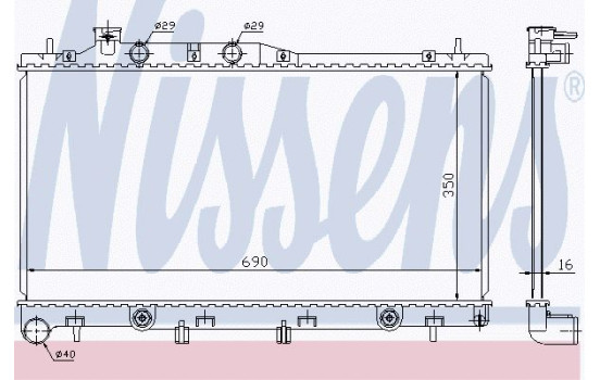 Radiator, engine cooling 64115 Nissens