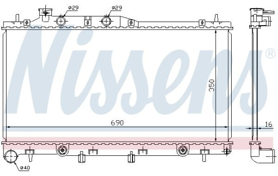 Radiator, engine cooling 64115 Nissens, Image 2