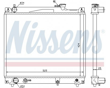 Radiator, engine cooling 64159 Nissens, Image 2