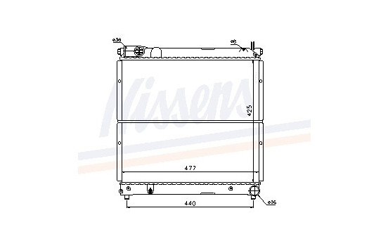 Radiator, engine cooling 64163 Nissens