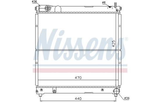 Radiator, engine cooling 64163 Nissens, Image 2