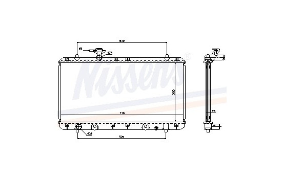 Radiator, engine cooling 64167A Nissens