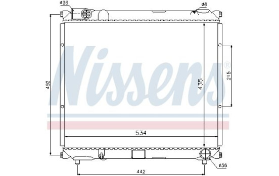 Radiator, engine cooling 64169 Nissens, Image 2