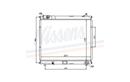 Radiator, engine cooling 64169 Nissens