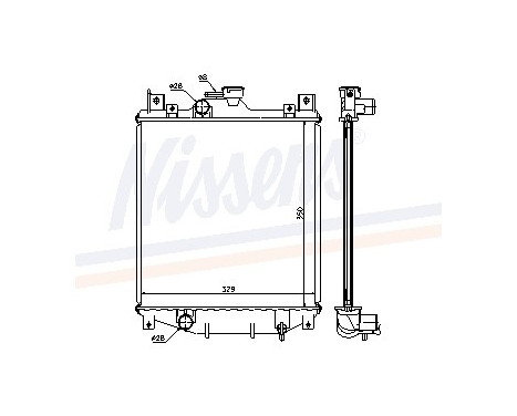 Radiator, engine cooling 64173A Nissens