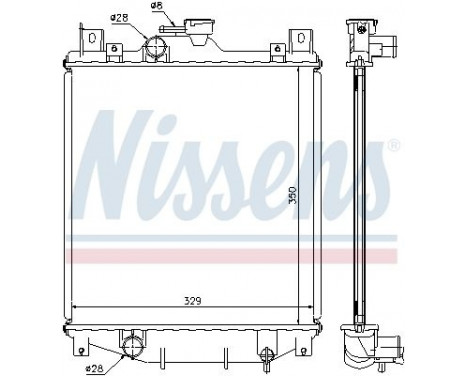 Radiator, engine cooling 64173A Nissens, Image 2