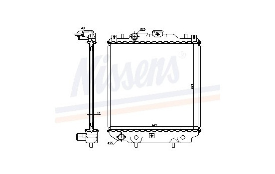 Radiator, engine cooling 64174A Nissens