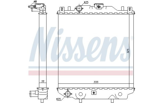 Radiator, engine cooling 64174A Nissens, Image 2