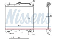 Radiator, engine cooling 641753 Nissens