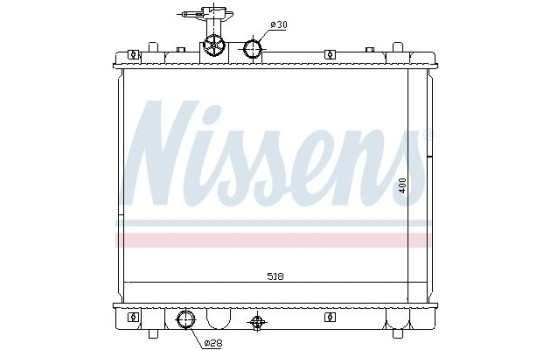 Radiator, engine cooling 641758 Nissens