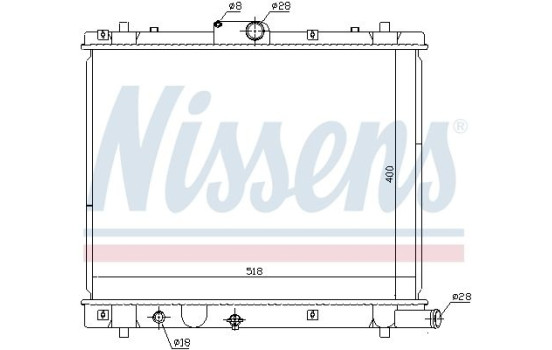 Radiator, engine cooling 641759 Nissens