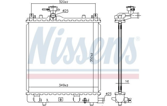 Radiator, engine cooling 64175A Nissens, Image 7