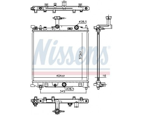 Radiator, engine cooling 641777 Nissens