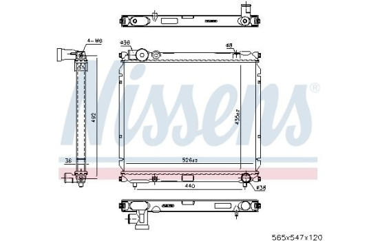 Radiator, engine cooling 64179 Nissens, Image 5