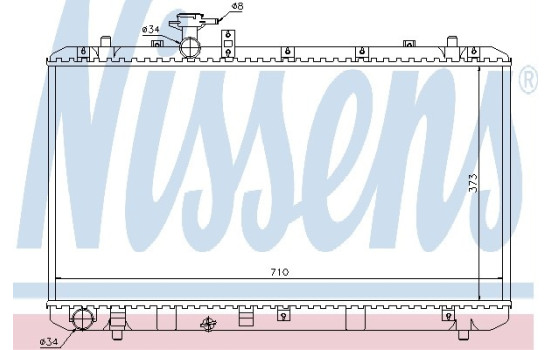 Radiator, engine cooling 64197 Nissens