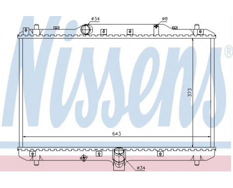 Radiator, engine cooling 64198 Nissens