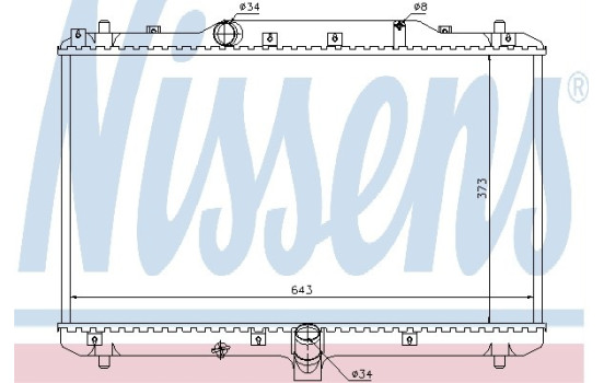 Radiator, engine cooling 64198 Nissens