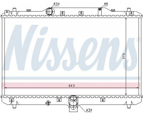 Radiator, engine cooling 64198 Nissens, Image 2