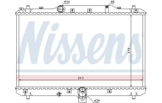 Radiator, engine cooling 64198 Nissens, Image 2