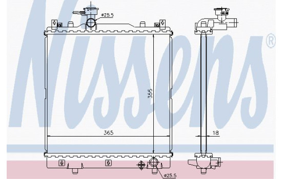 Radiator, engine cooling 64204 Nissens