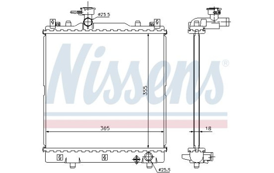 Radiator, engine cooling 64204 Nissens, Image 2