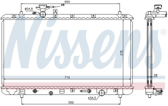 Radiator, engine cooling 64205 Nissens, Image 2