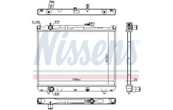 Radiator, engine cooling 64206 Nissens