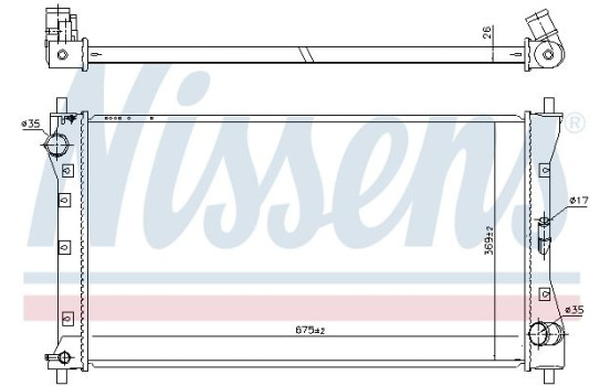 Radiator, engine cooling 64256 Nissens