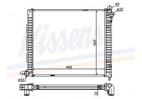 Radiator, engine cooling 64300A Nissens