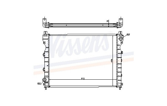 Radiator, engine cooling 64310A Nissens