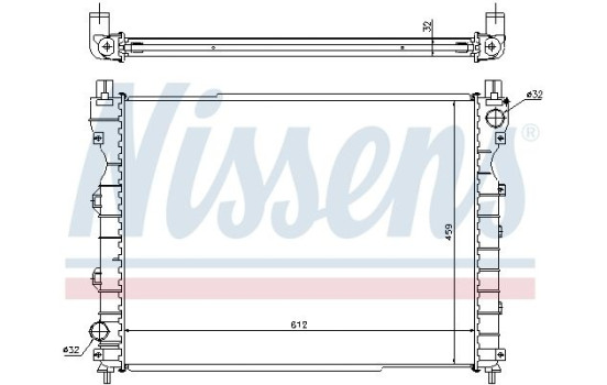 Radiator, engine cooling 64310A Nissens, Image 2
