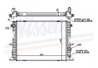 Radiator, engine cooling 64311A Nissens