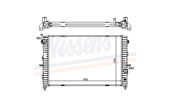 Radiator, engine cooling 64313A Nissens