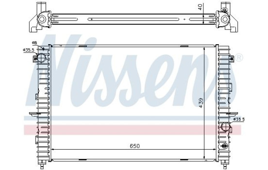 Radiator, engine cooling 64313A Nissens, Image 2