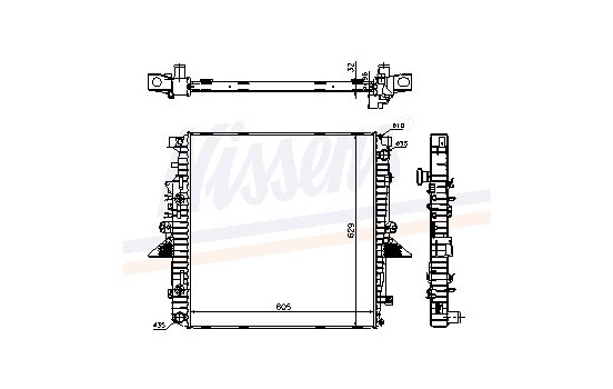 Radiator, engine cooling 64320A Nissens