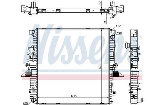 Radiator, engine cooling 64320A Nissens, Image 2