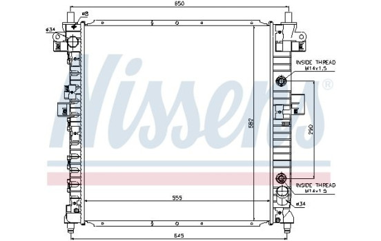 Radiator, engine cooling 64326 Nissens, Image 2