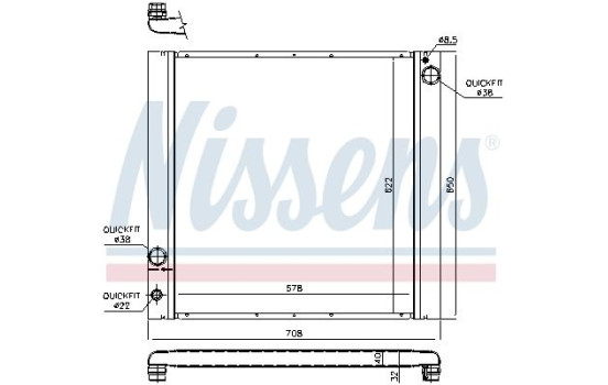 Radiator, engine cooling 64329 Nissens