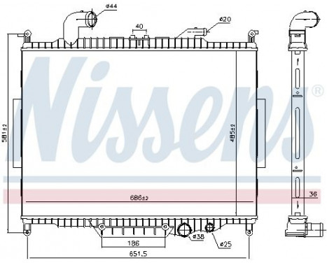 Radiator, engine cooling 64330 Nissens