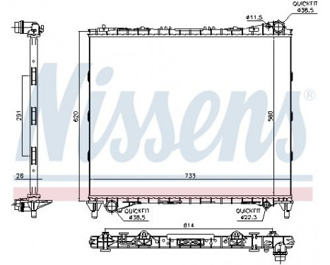 Radiator, engine cooling 64331 Nissens
