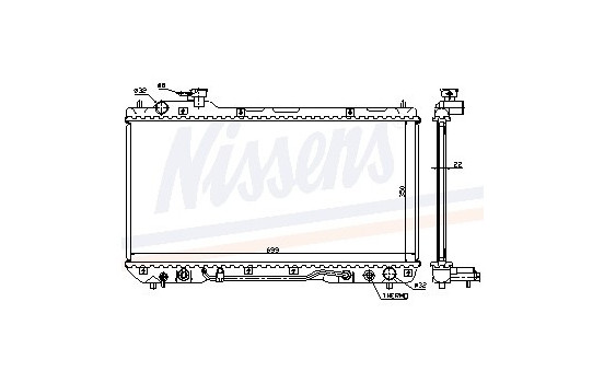 Radiator, engine cooling 64630A Nissens
