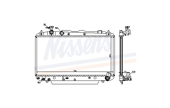 Radiator, engine cooling 64639A Nissens